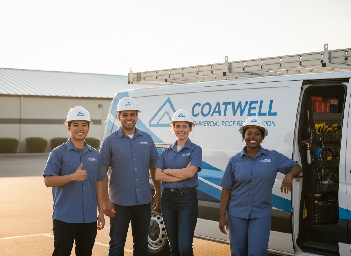 Commercial roof coating company in Fishers, NY